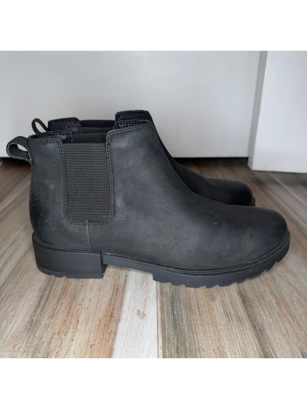 Sorel Emilie II Chelsea Waterproof Leather Black Bootie Boot Womens Sz 9 NWOT - Picture 4 of 9